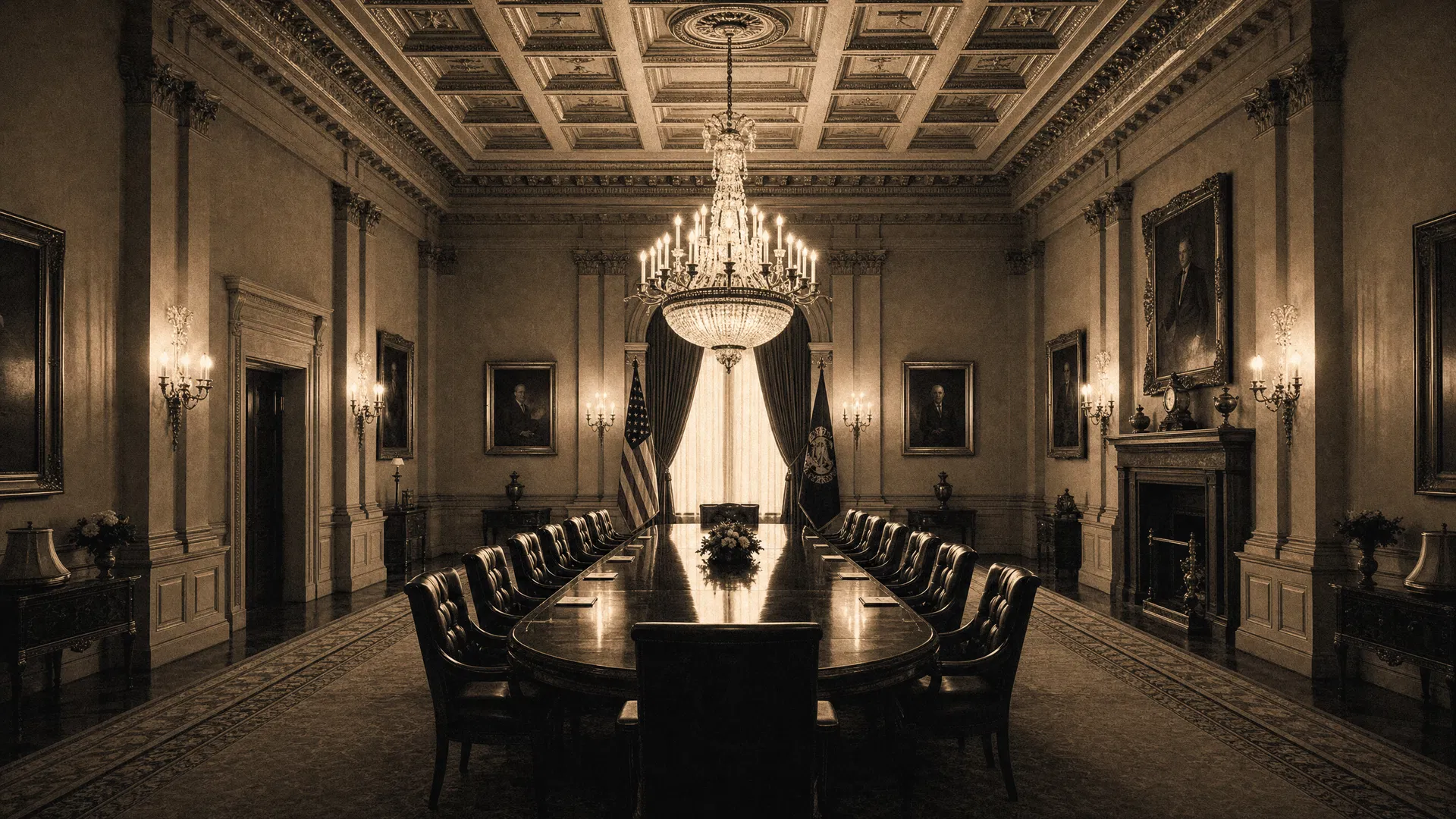 Elegant diplomatic reception room