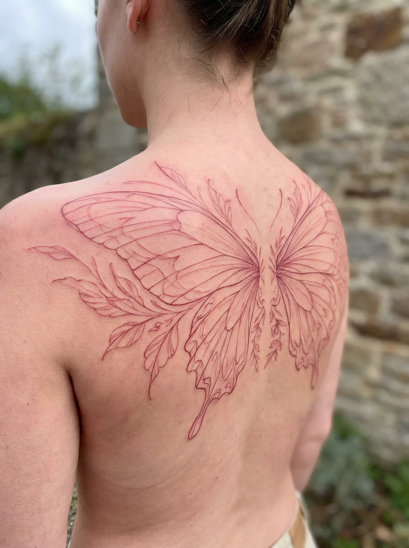 FINE LINE tattoo — BACK