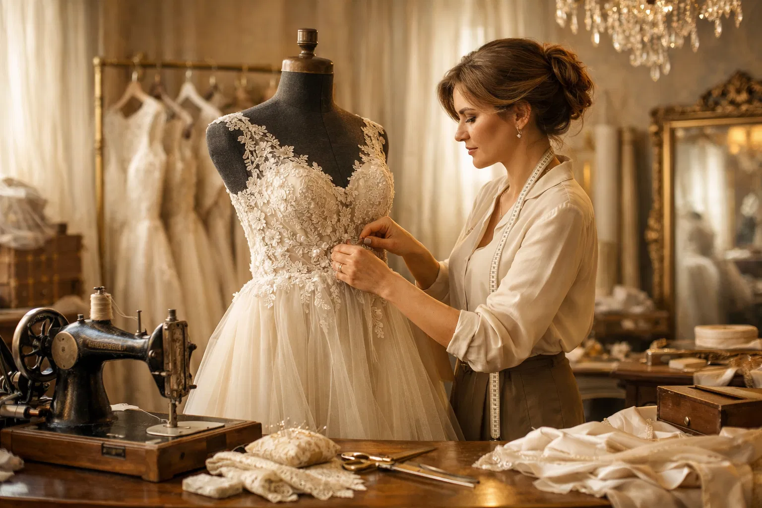 Schneiderei im Brautstudio Kassel