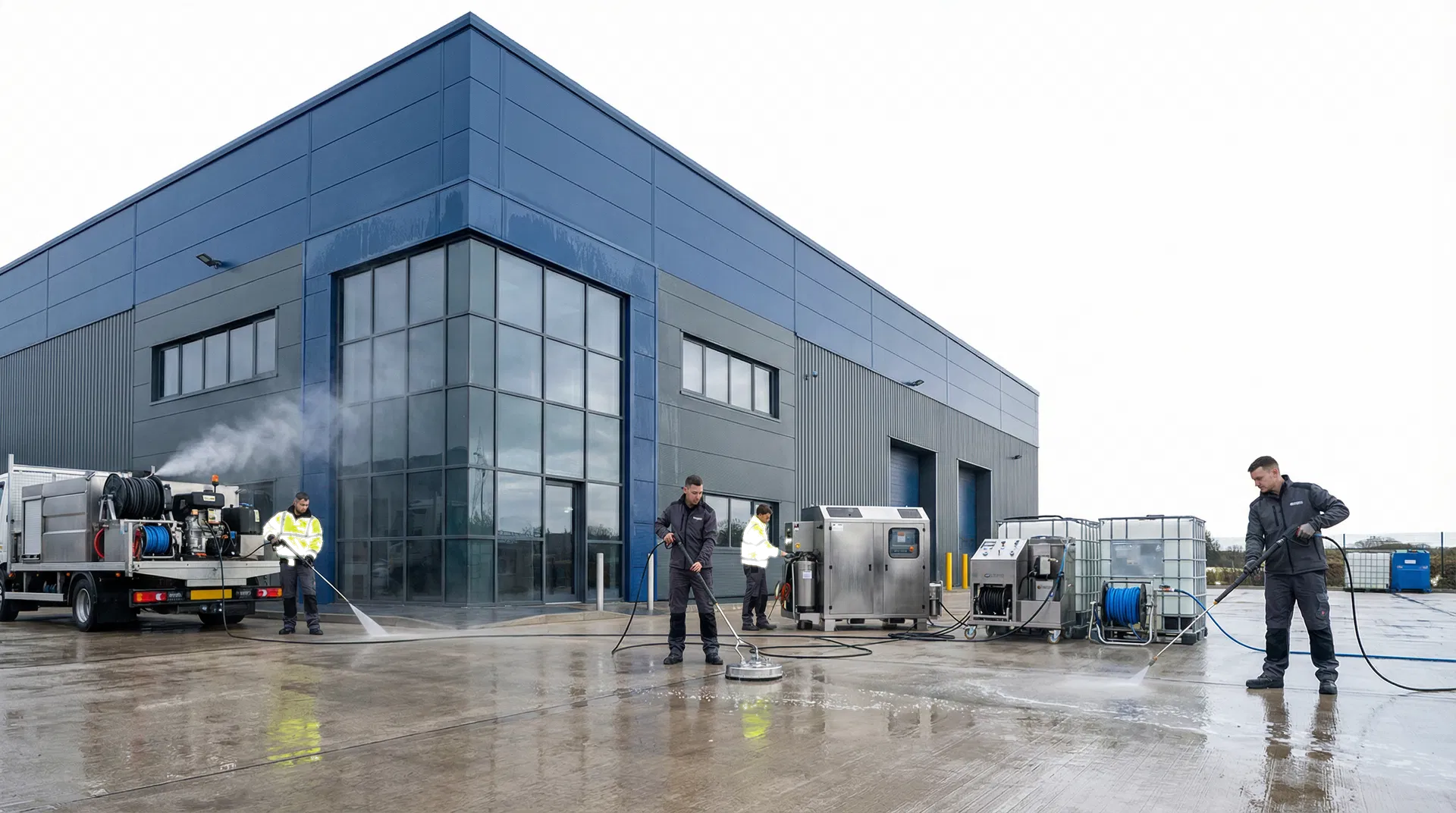 Commercial frontage and forecourt cleaning