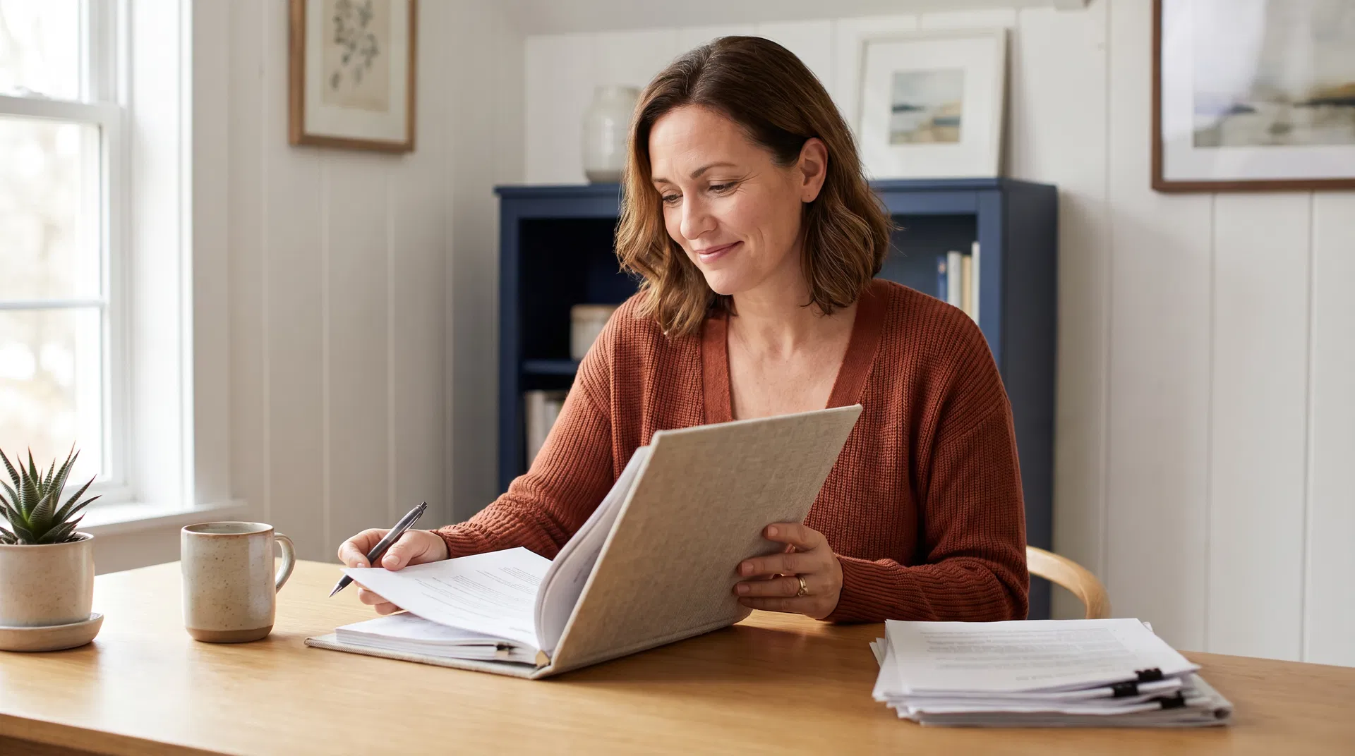 Mother reviewing her child's Life Roadmap