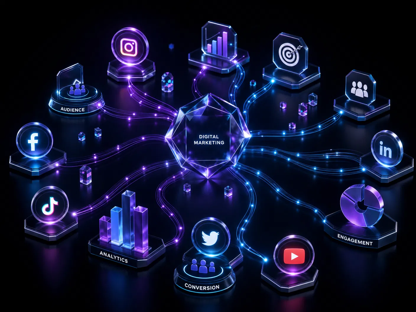 Digital marketing network visualization