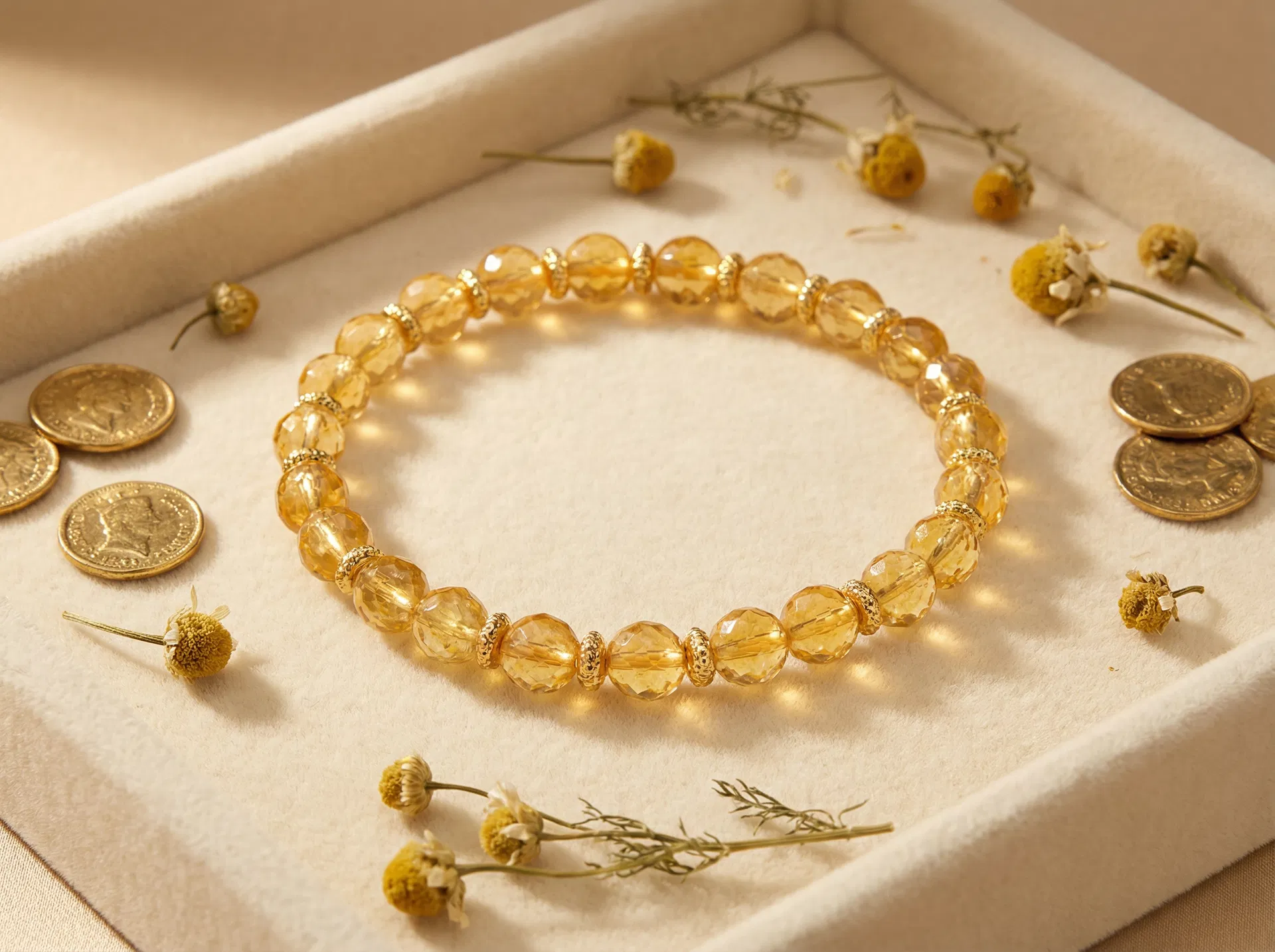 招財黃水晶手鍊