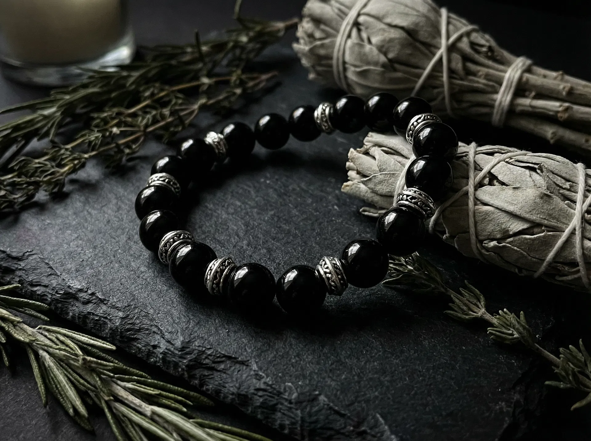 黑曜石防護手鍊