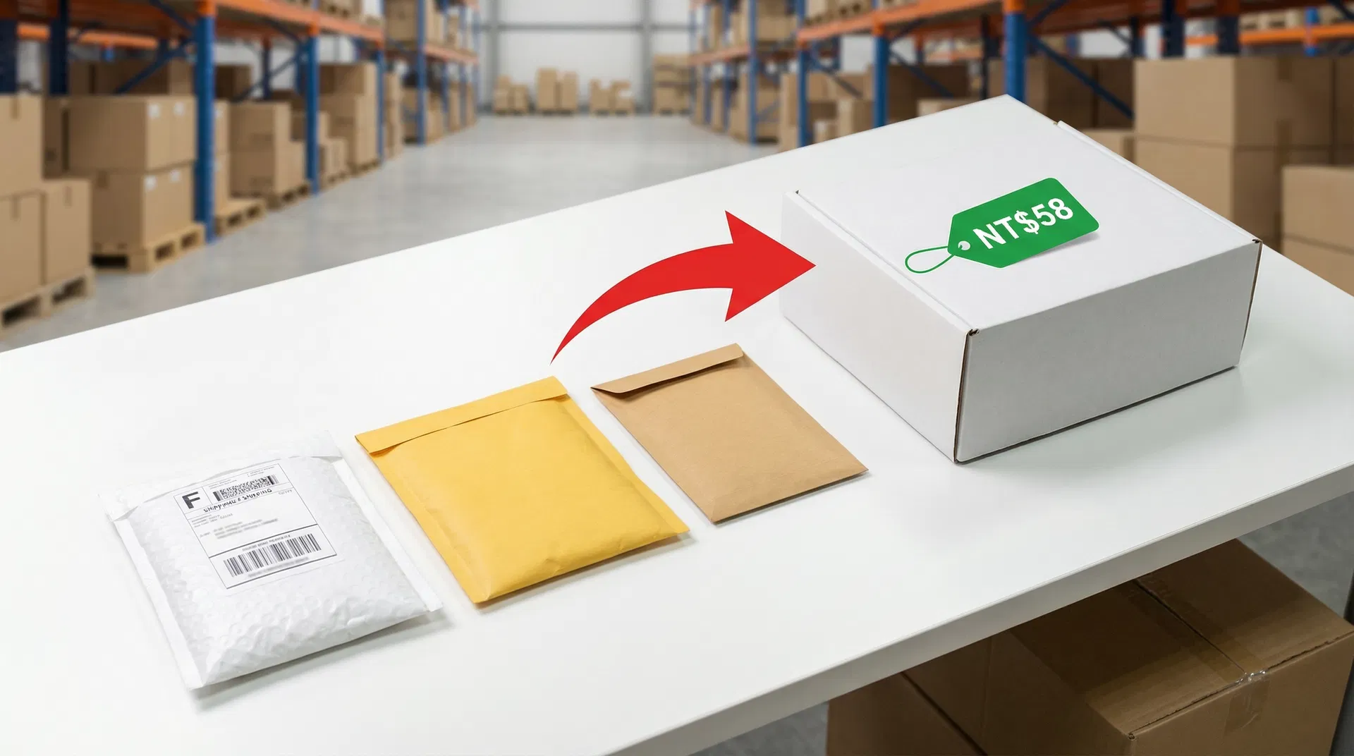 三個小包裹合併