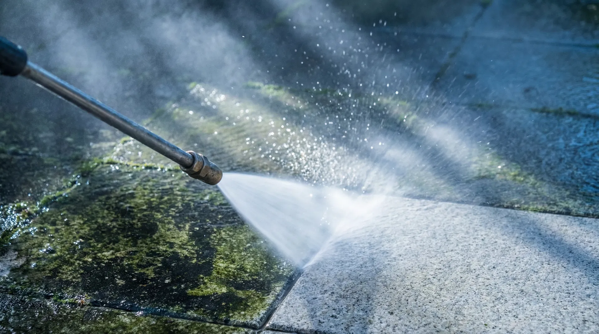 Powerwashing in action