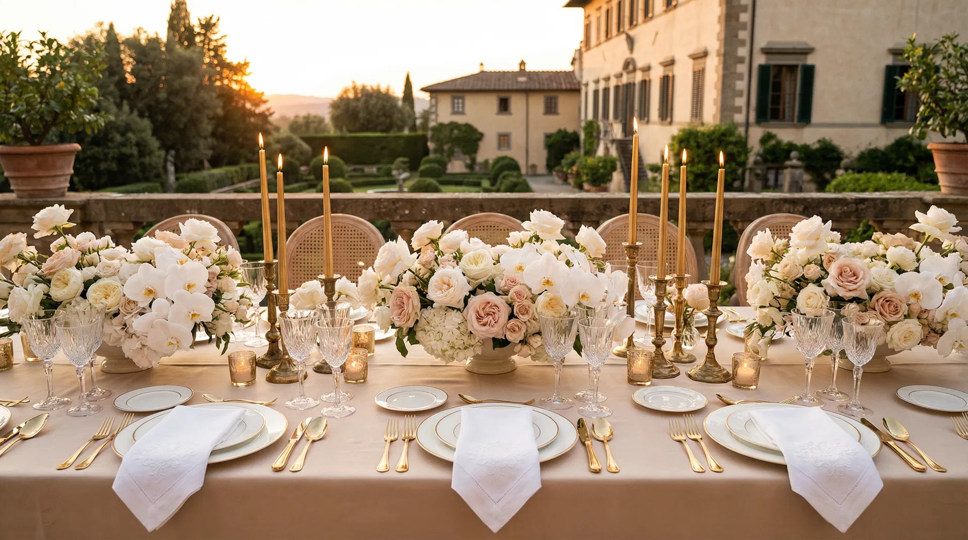 Elegant tablescape for private dining