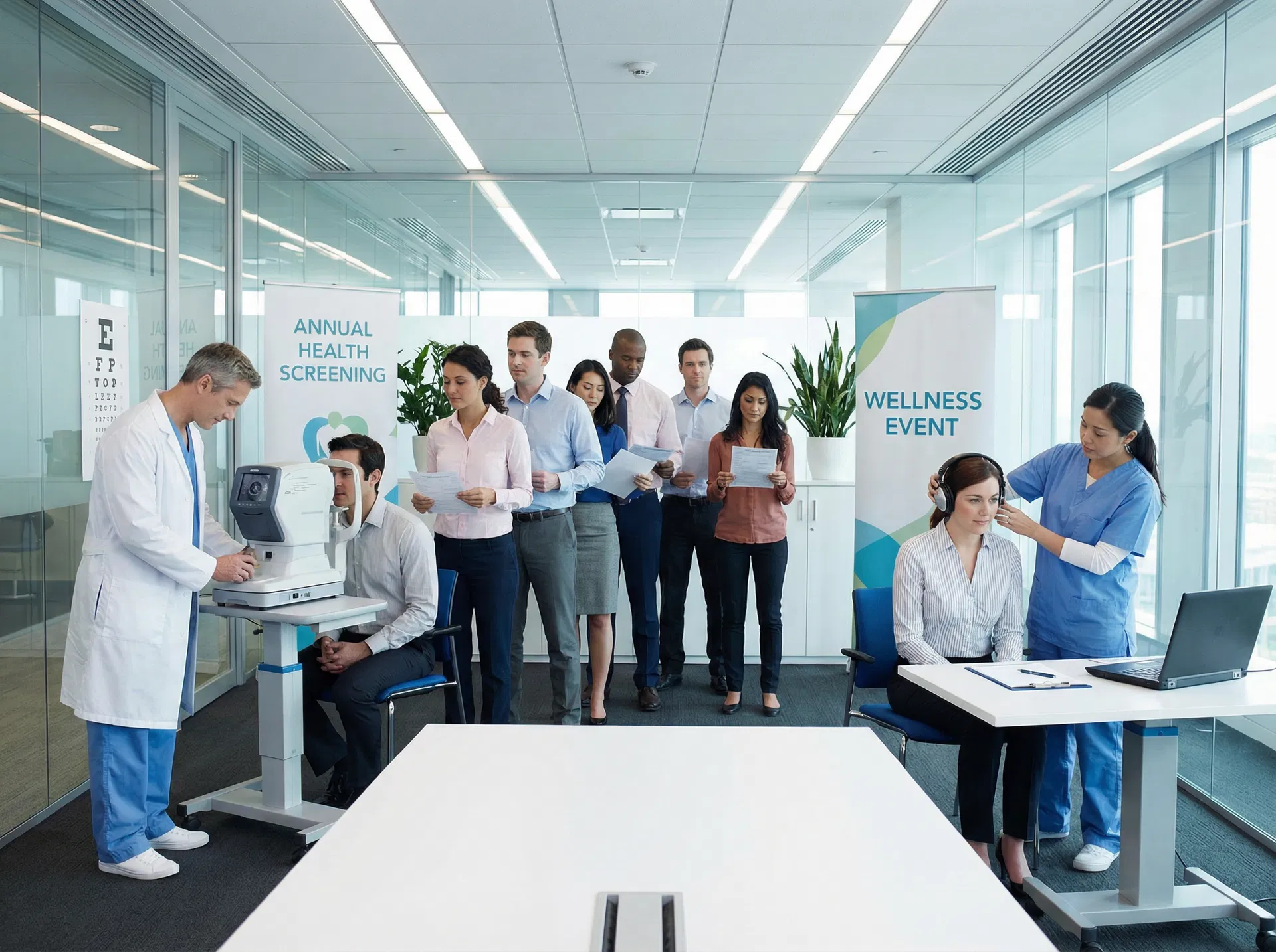 Jornada de salud corporativa en empresa