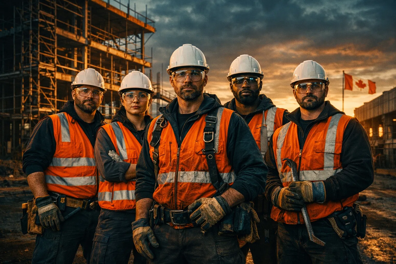 Canamex Staffing professional crew at construction site