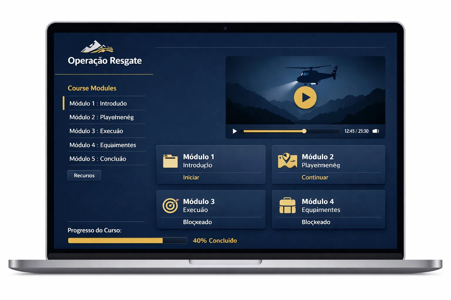 Mockup do programa Operação Resgate