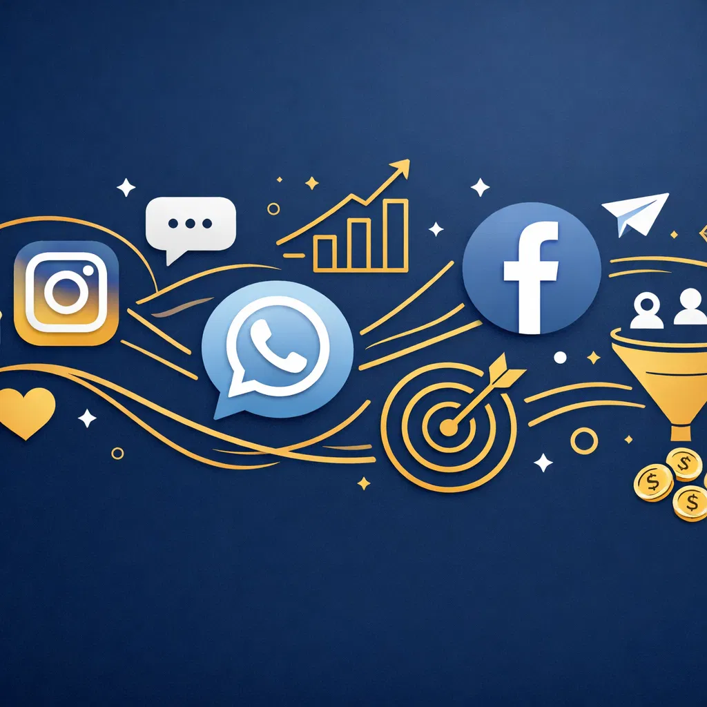 Ilustração de redes sociais