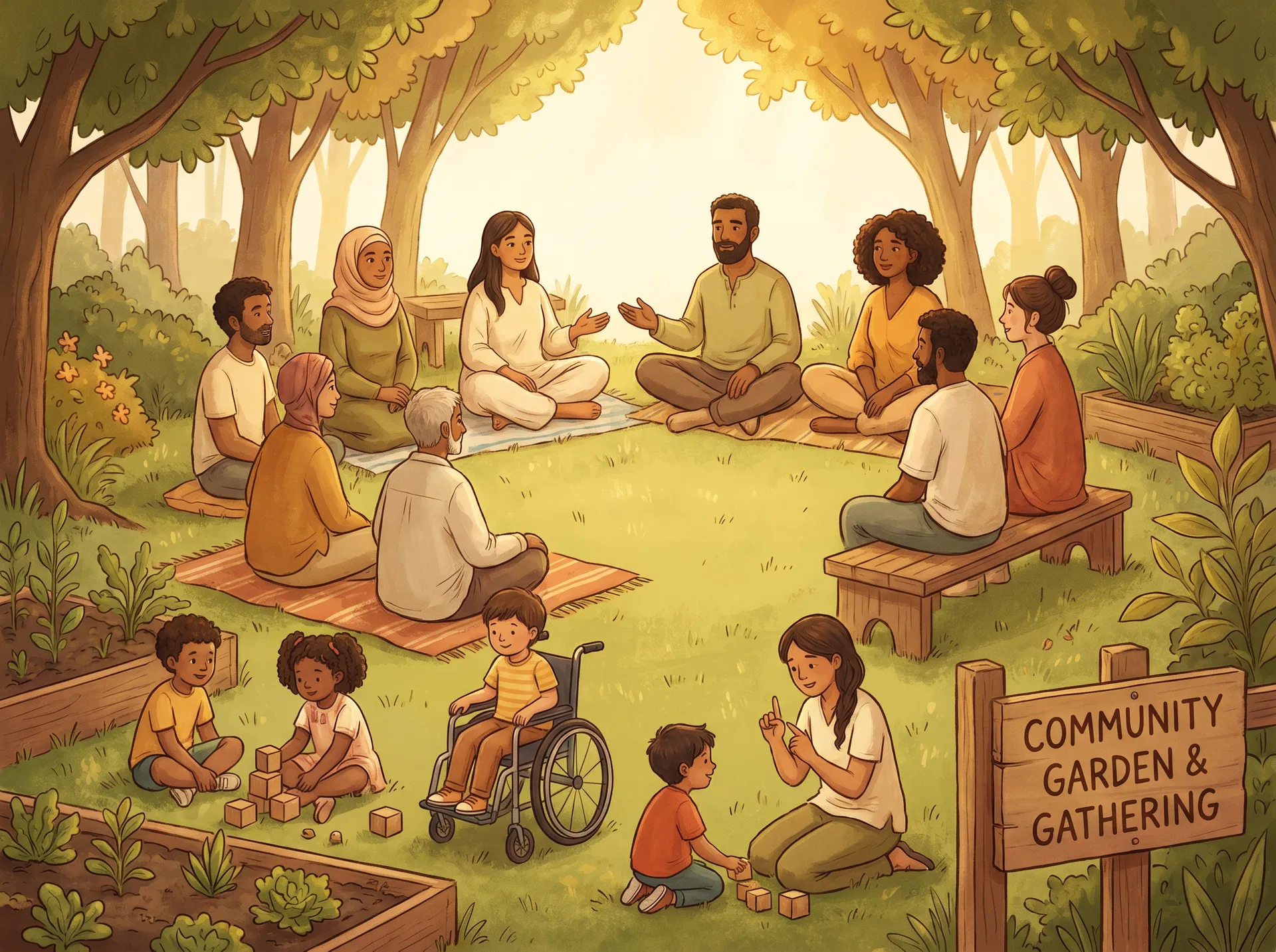 Families connecting in community