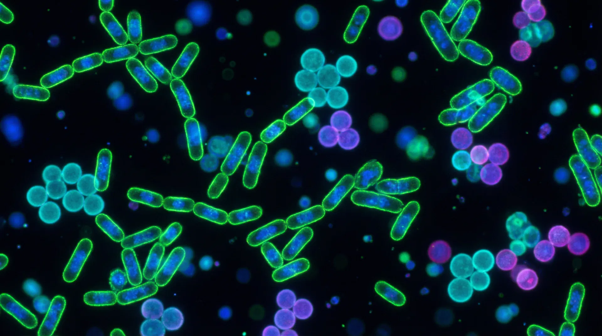 Fluorescence microscopy of bacteria