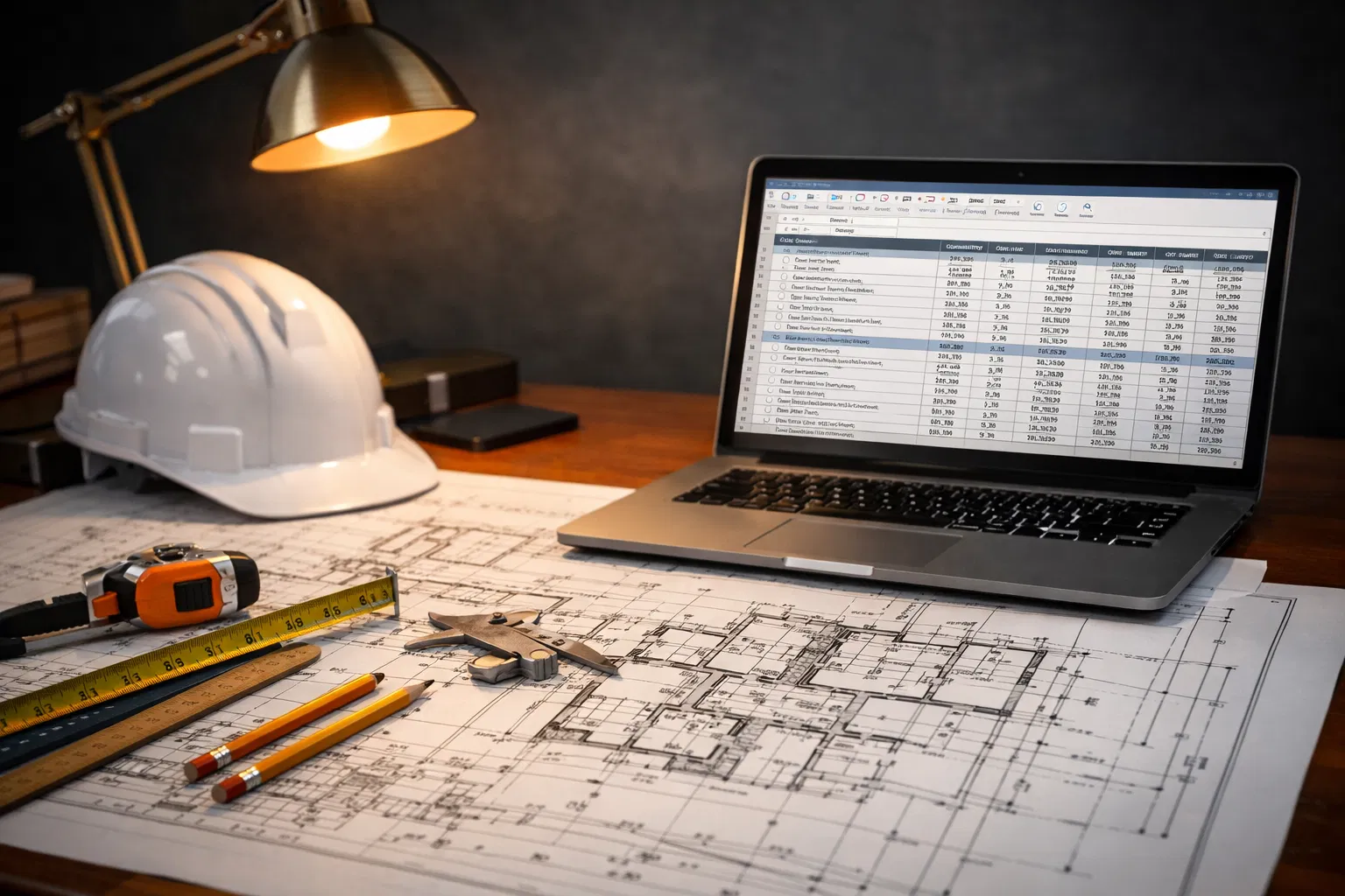 Construction estimating workspace