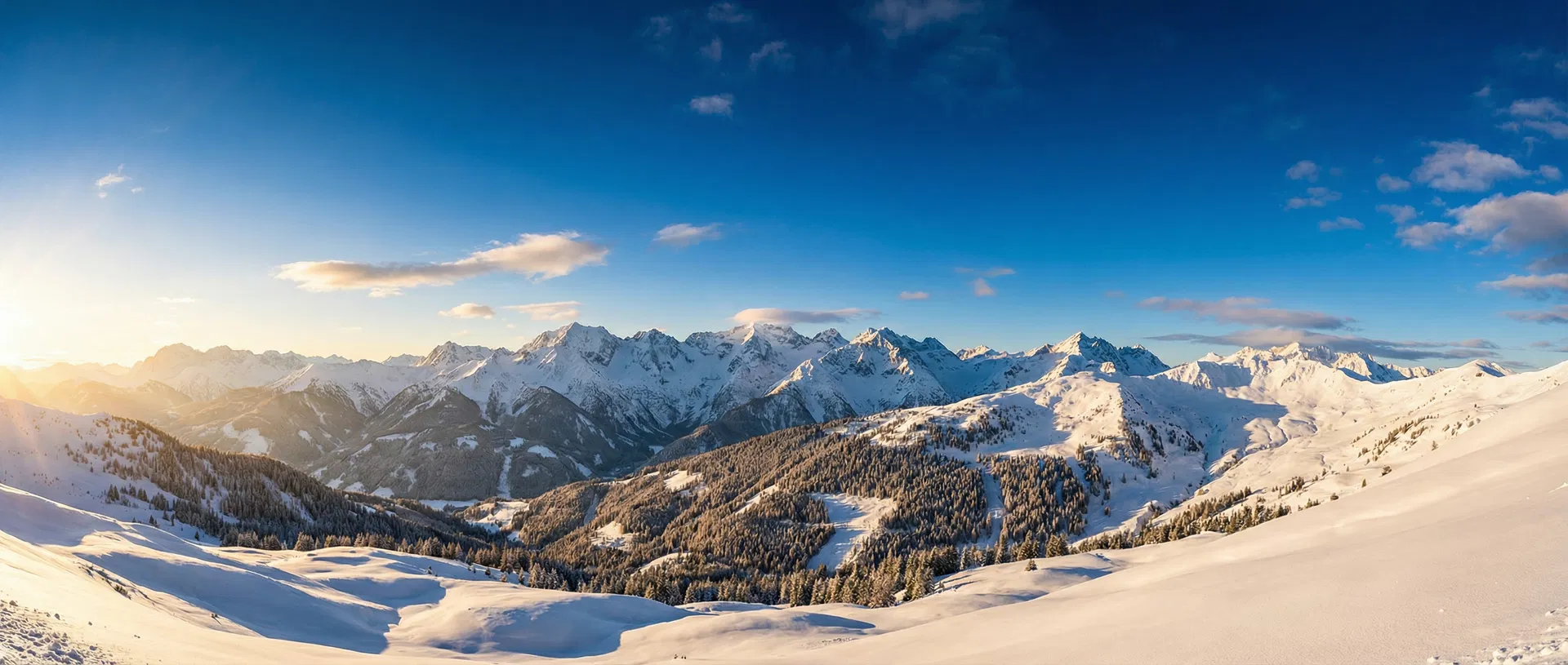 Bluebird sky day — mountains and blue skies