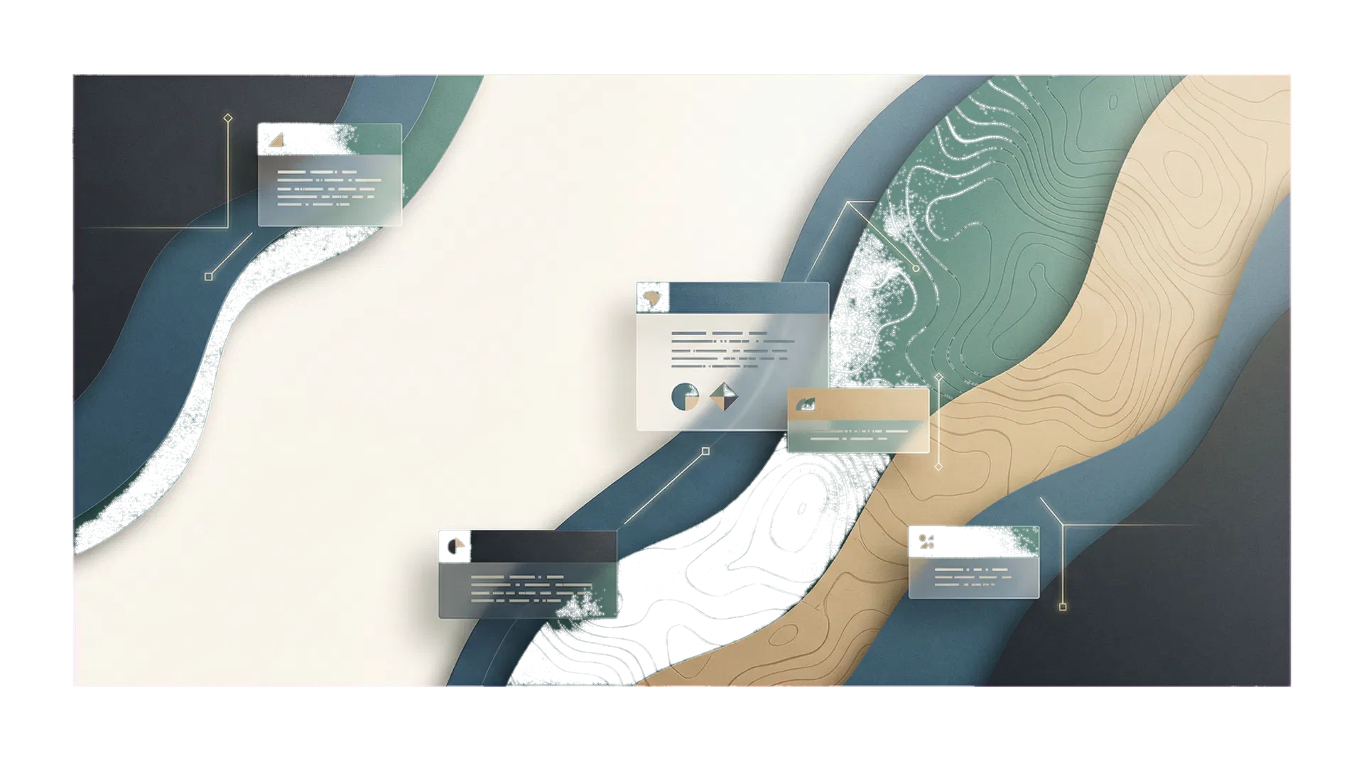 Ilustração editorial abstrata