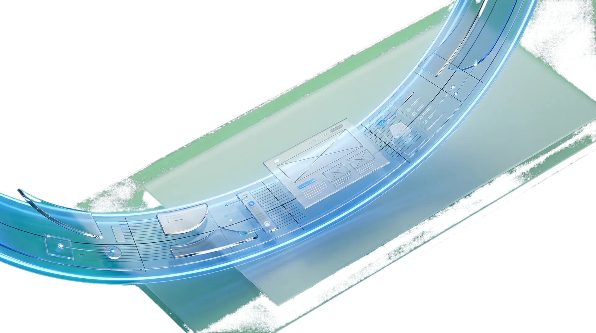 Abstract premium AI website design visual