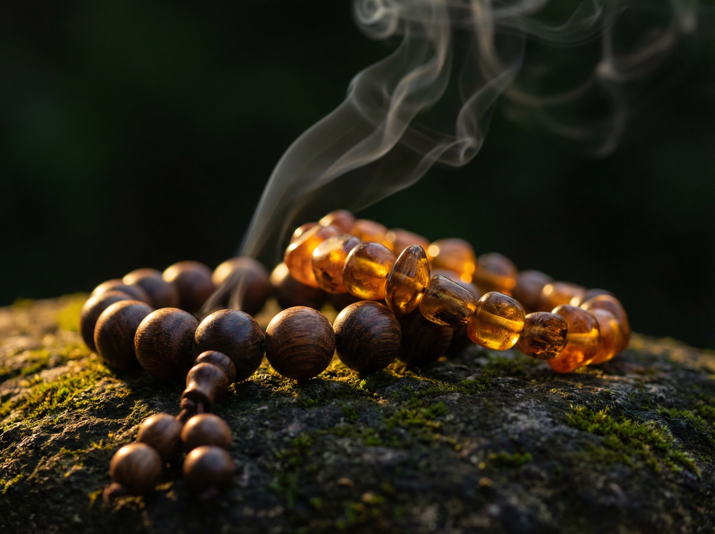 Handcrafted agarwood beads