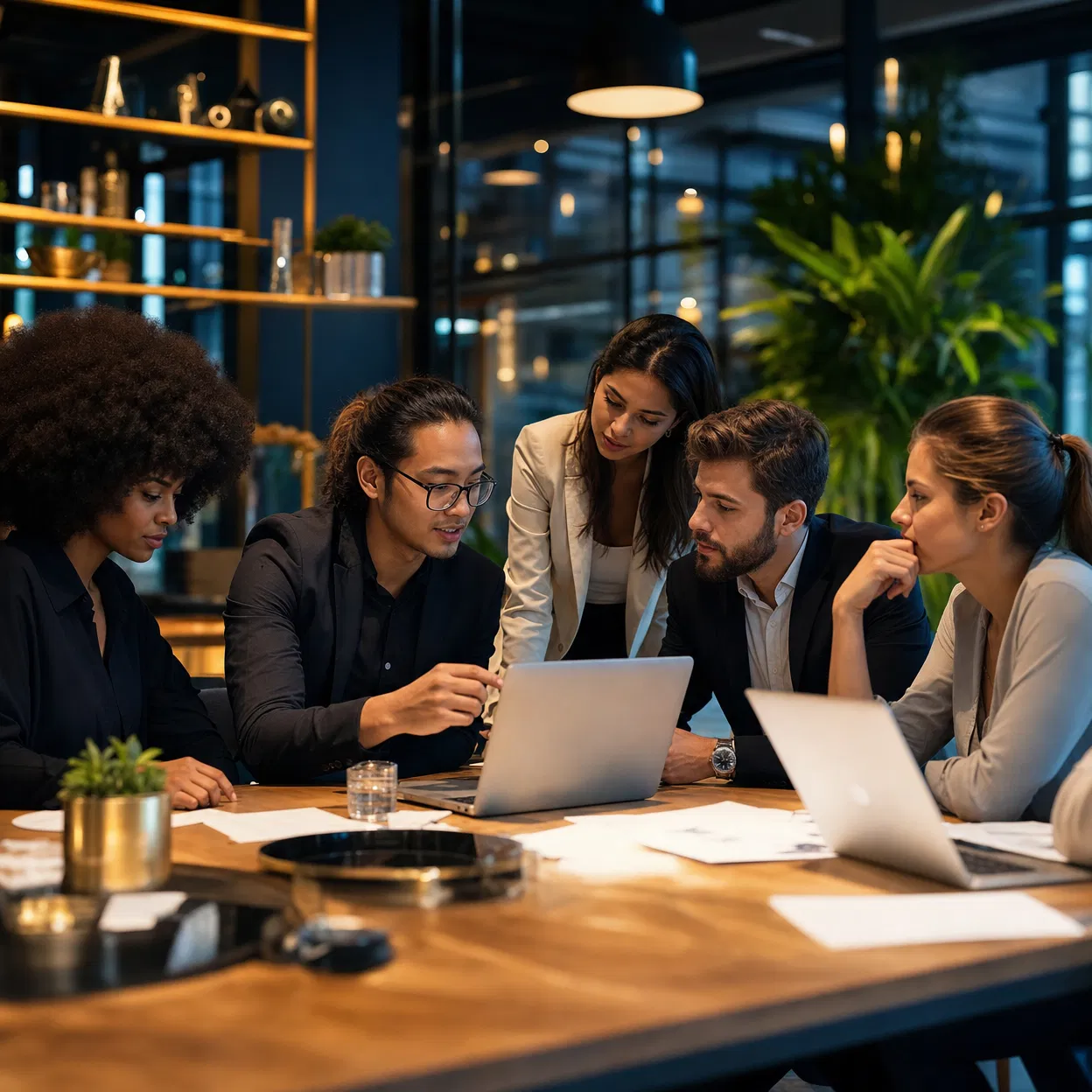 Entrepreneurs collaborating