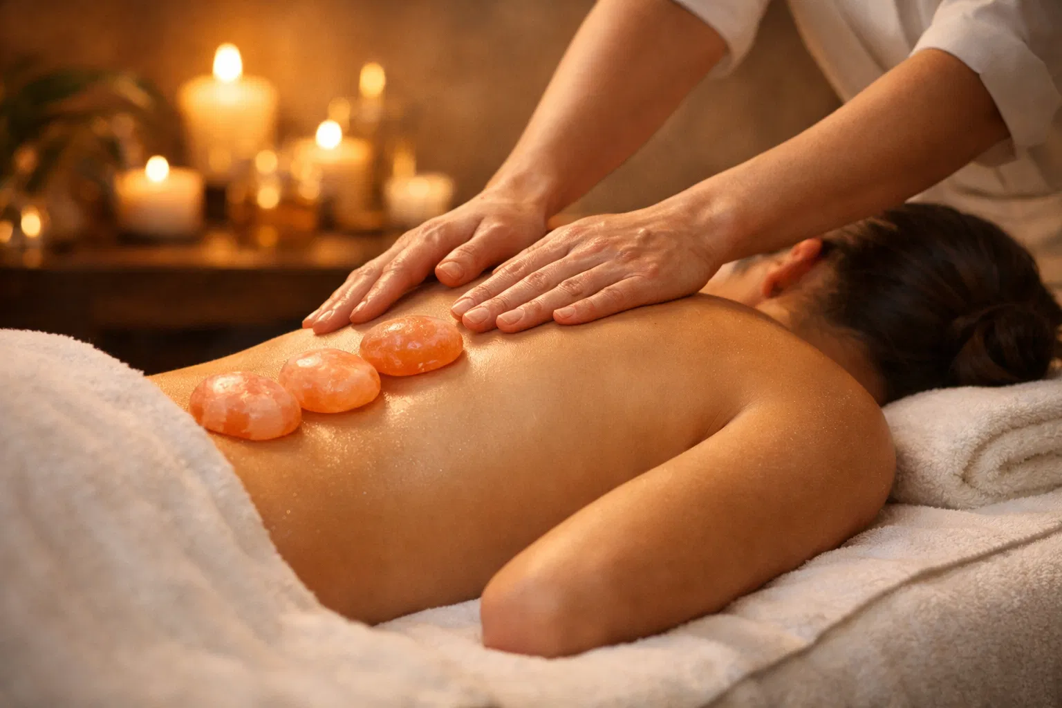 Himalayan salt stone massage therapy
