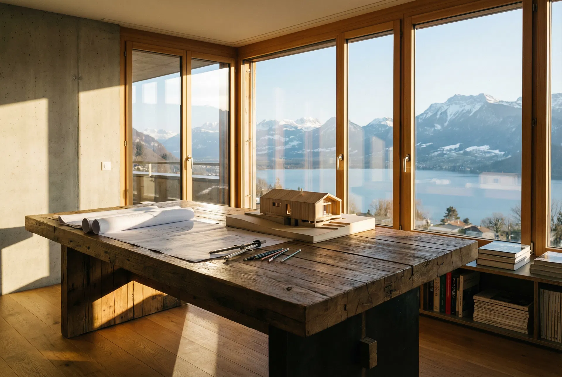 Atelier Paula. Architecture avec vue sur le lac d'Annecy