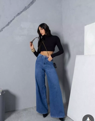 calça jeans wid leg