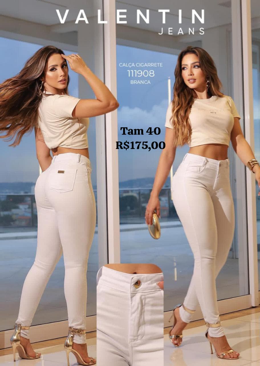 Calça Jeans skinny Valentin jeans cor branca cor