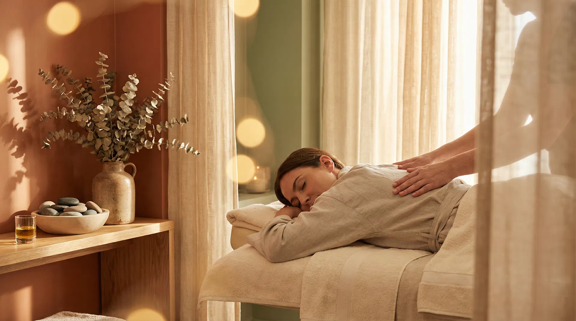 Serene massage therapy session