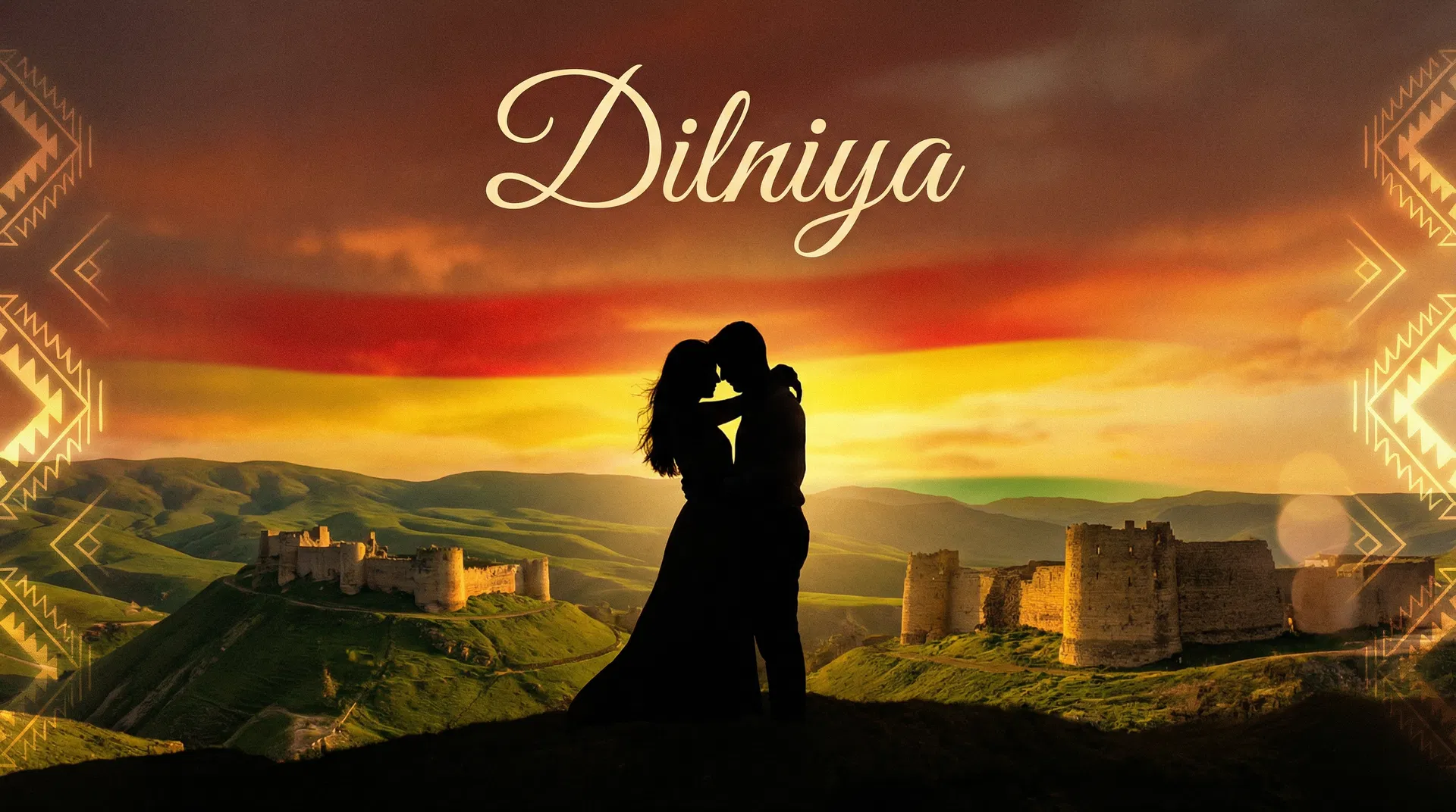 Kurdish mountains at sunset