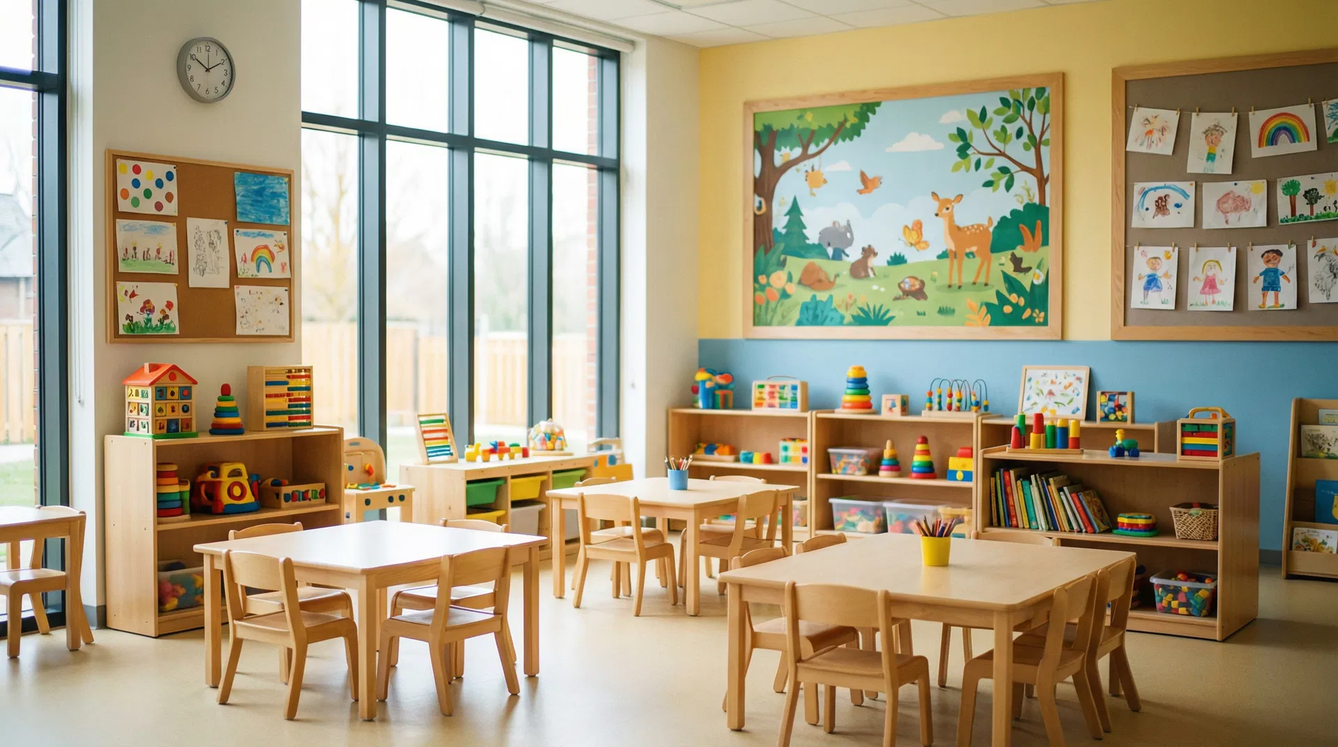 Modern preschool classroom