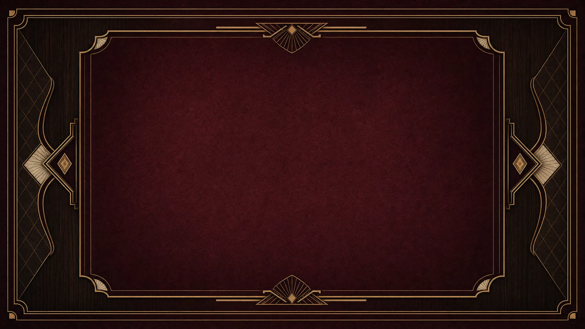 Burgundy and gold abstract vintage panel
