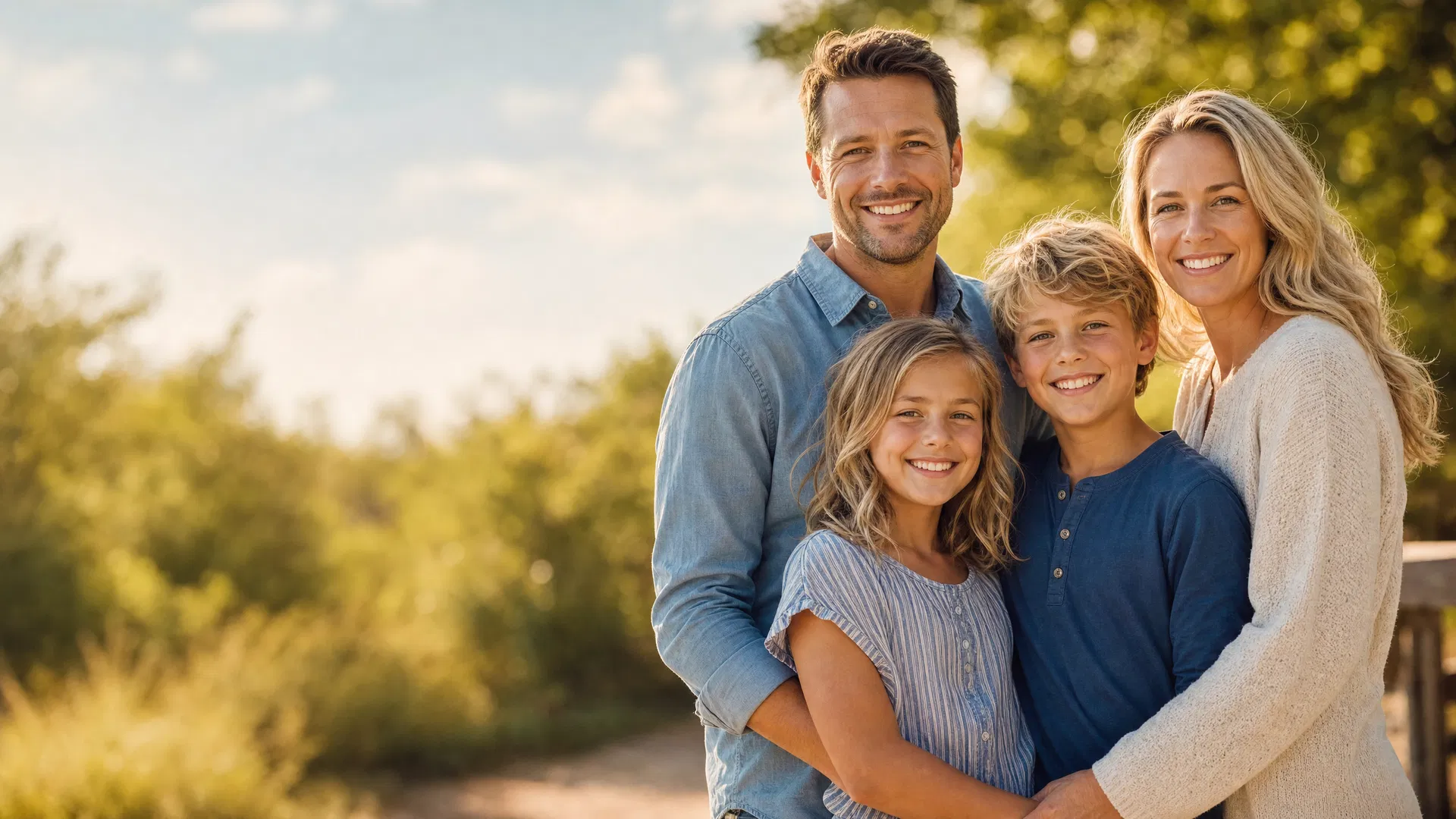 Happy family protected by GoldCare Insurance