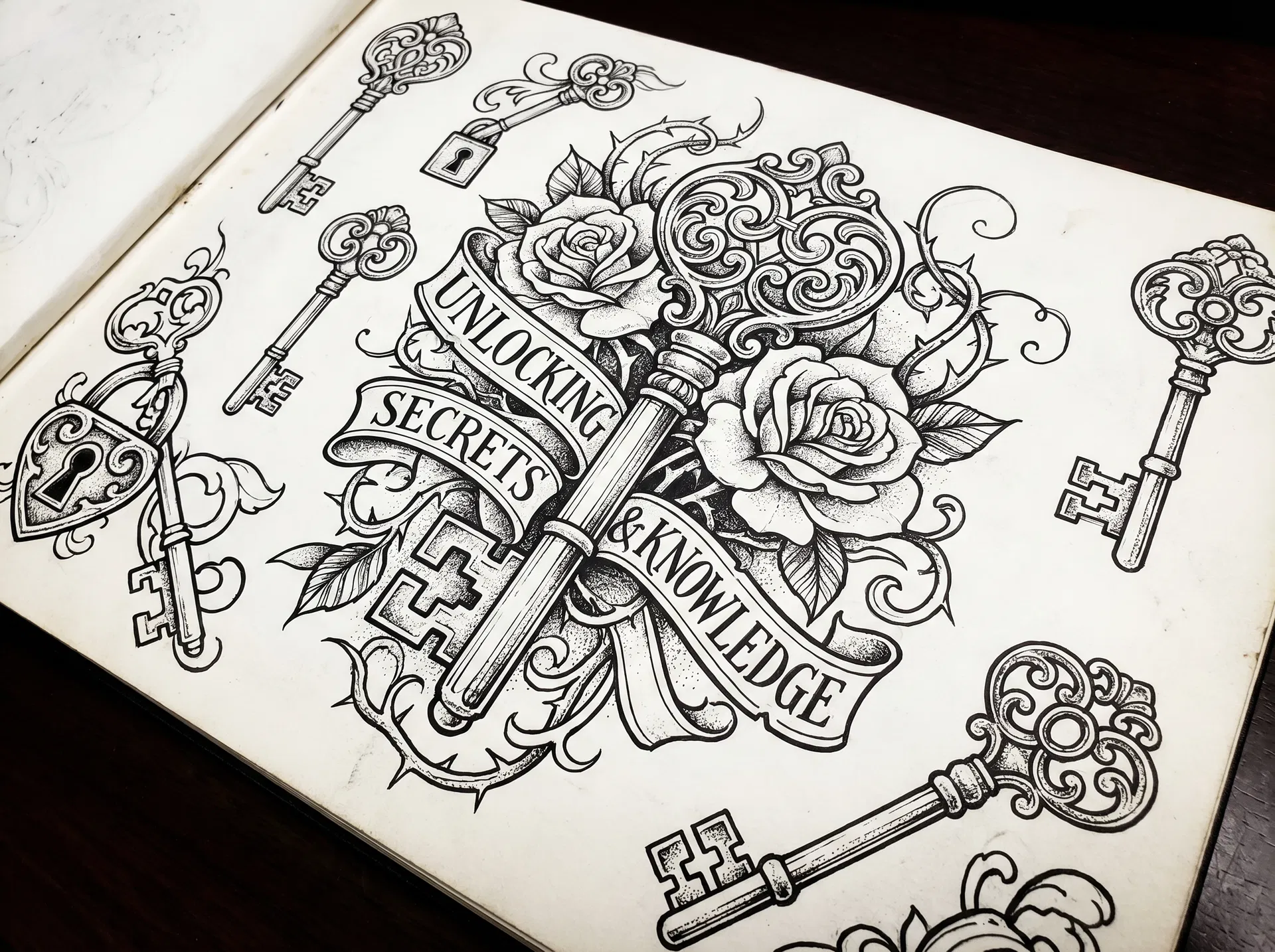 Compass and arrow tattoo design - Growth guide