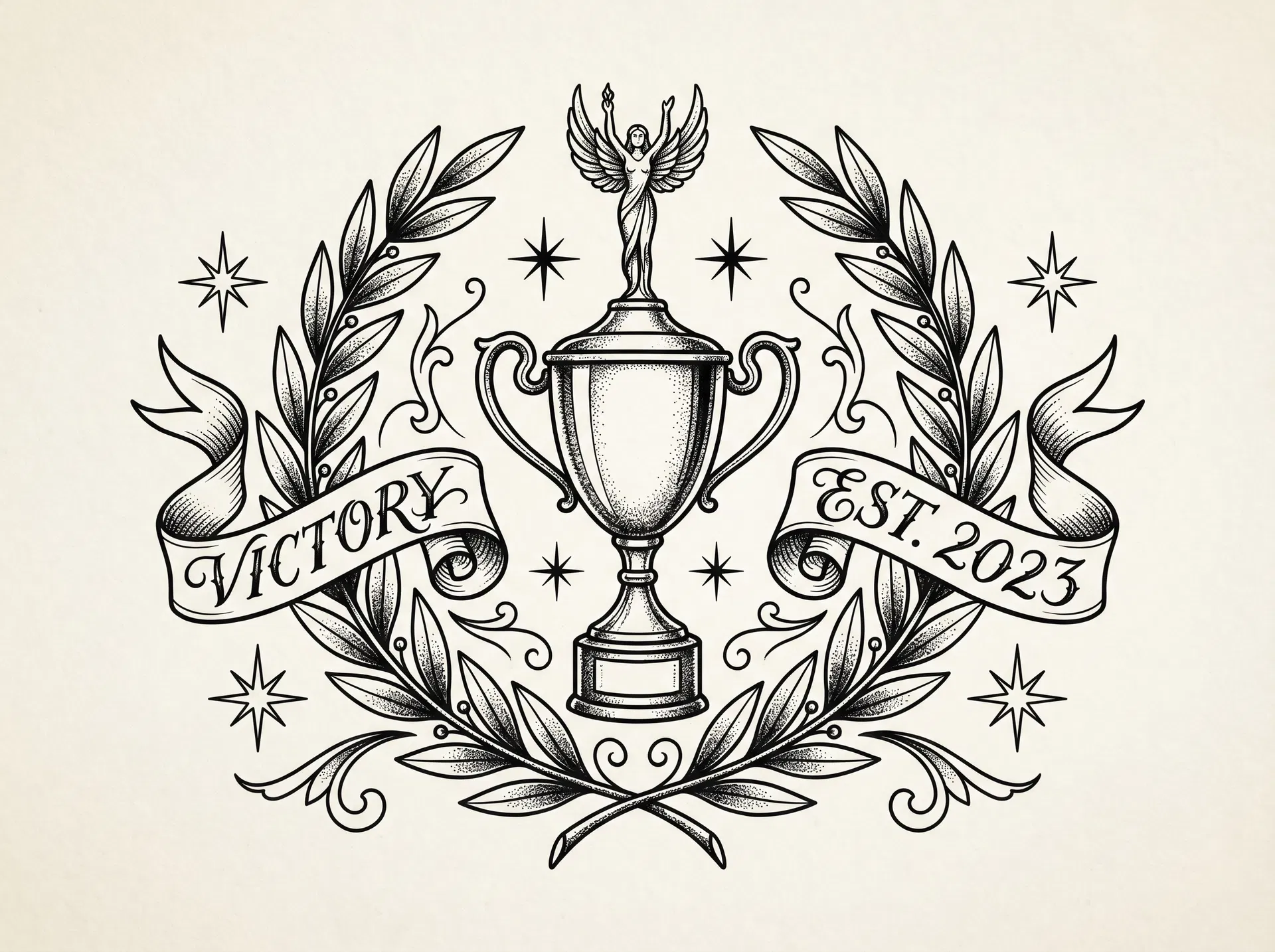 Celebratory tattoo design