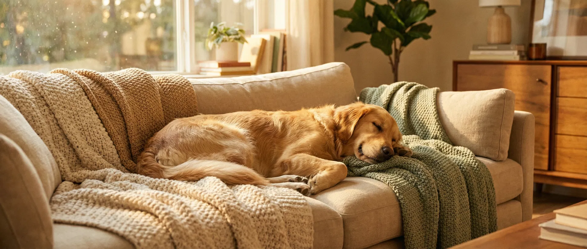 Peaceful dog resting