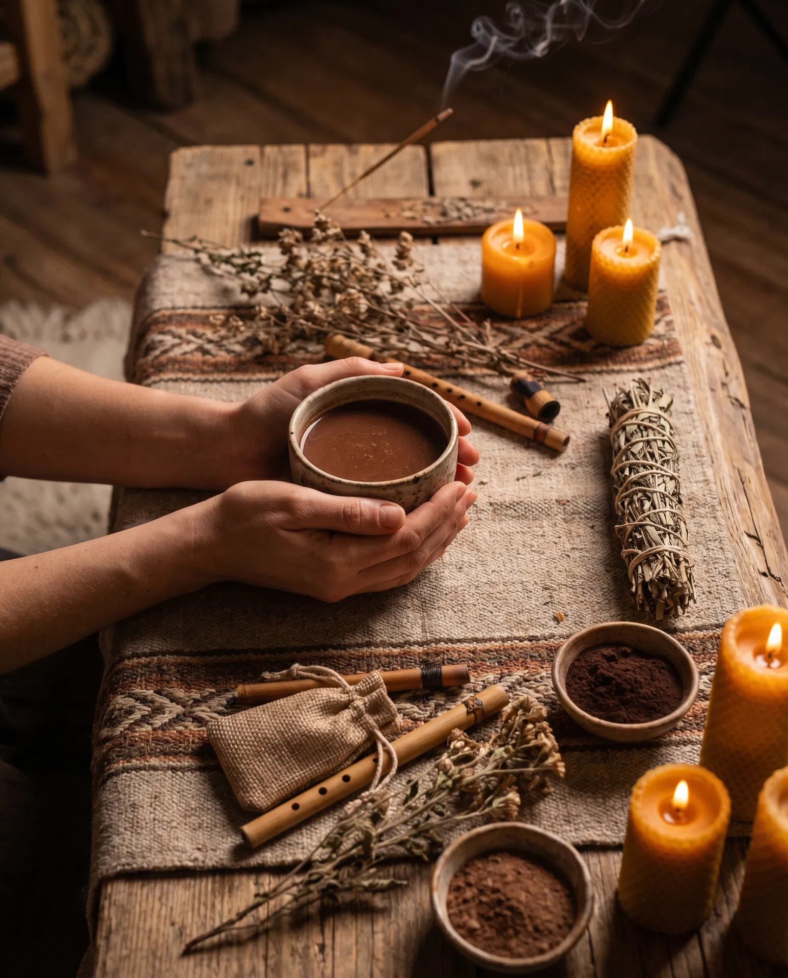 Cacao, rapé, and ceremonial sharing