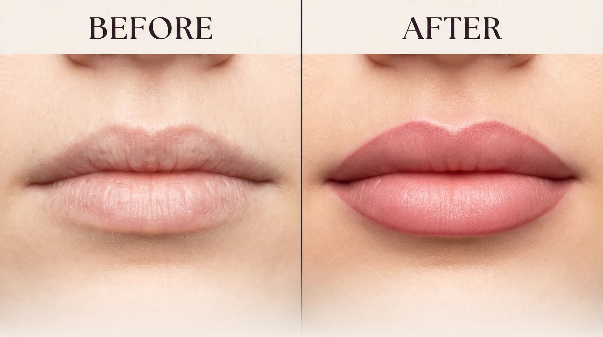 PMU Lips Before and After