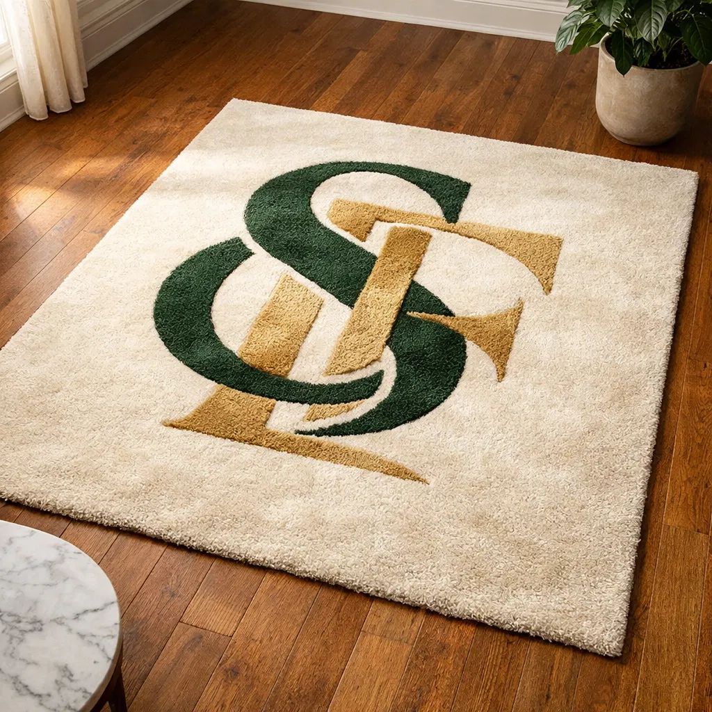 Hand-tufted custom logo rug