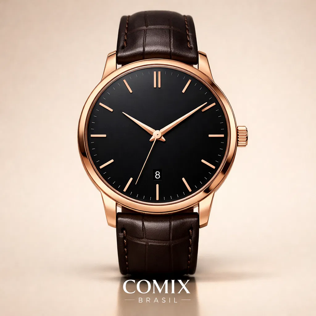 Relógio Rose Gold Minimalista