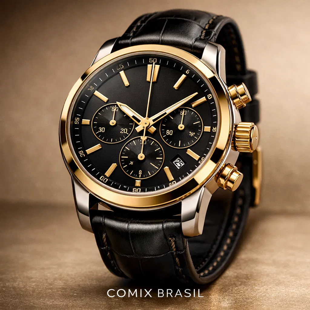 Cronógrafo Gold Black