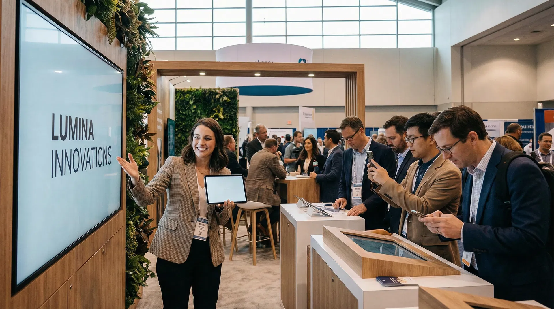 Produktpräsentation auf einer Messe