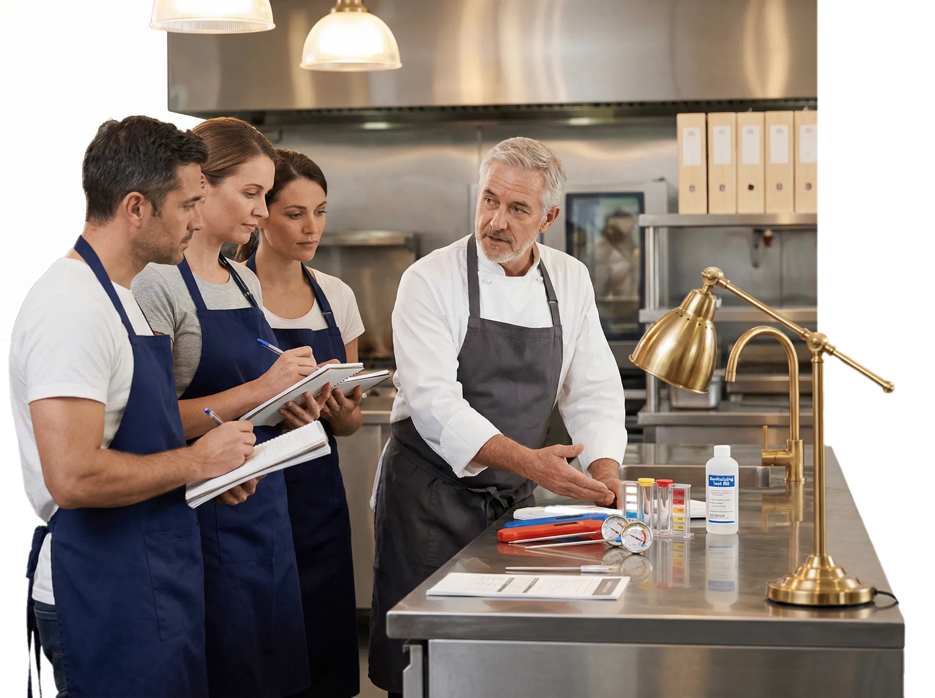 Chef instructor guiding hospitality learners