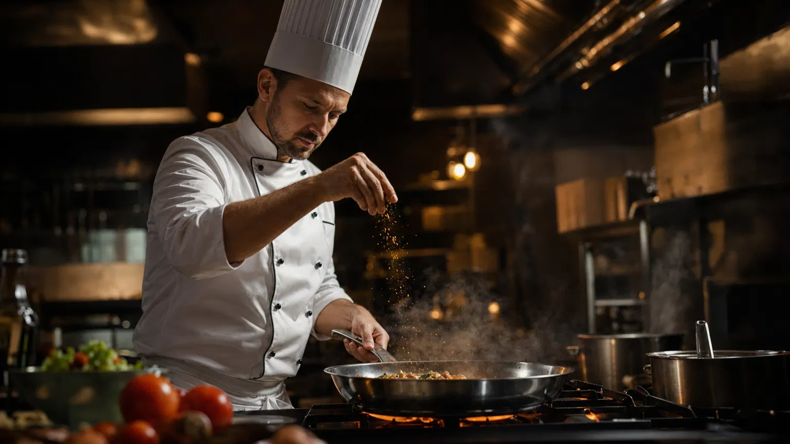 Professional chef in kitchen