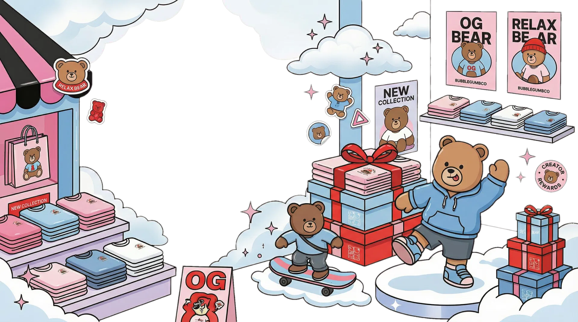 Relax Bear creator benefits illustration