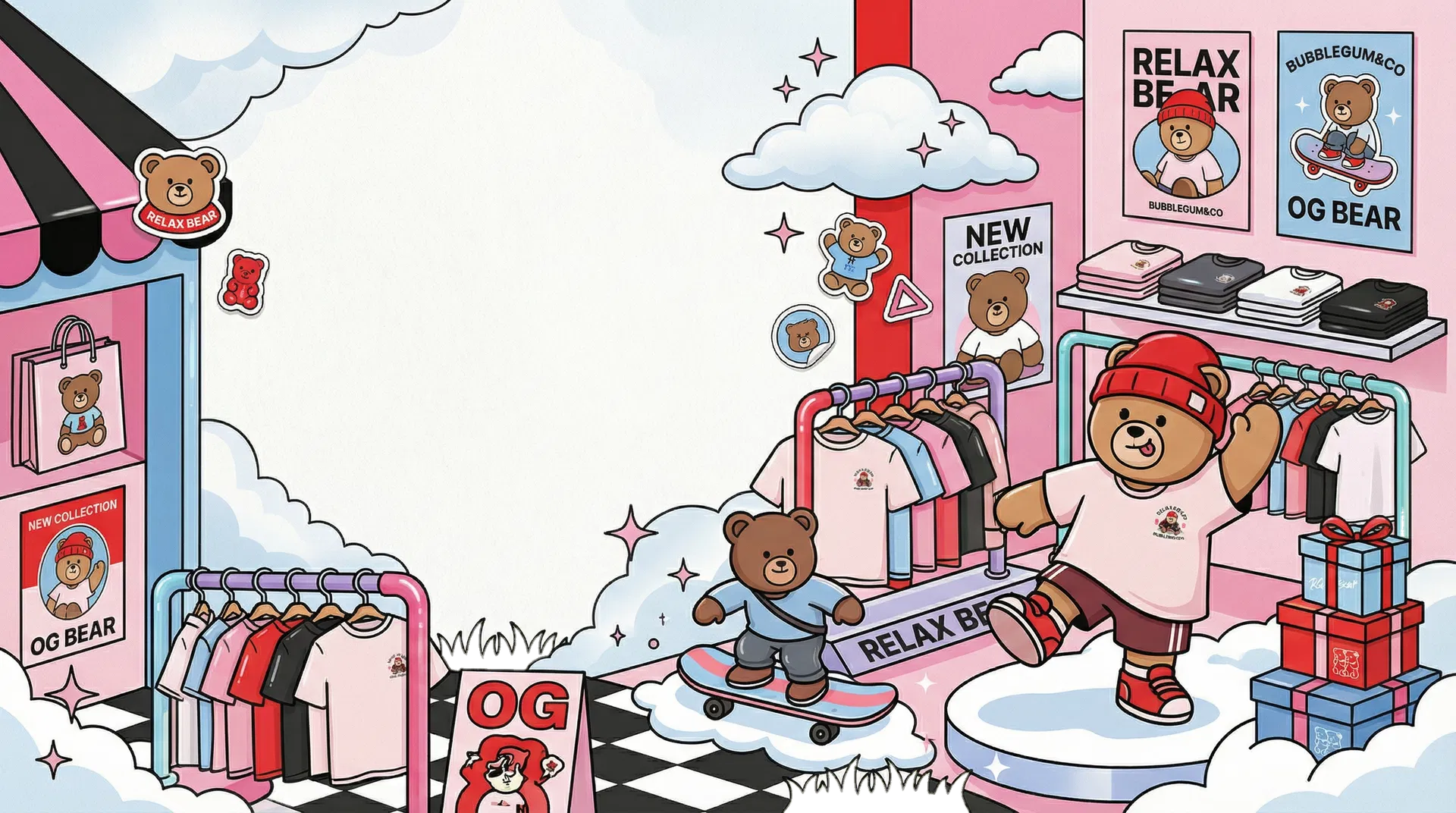 Relax Bear creator campaign artwork