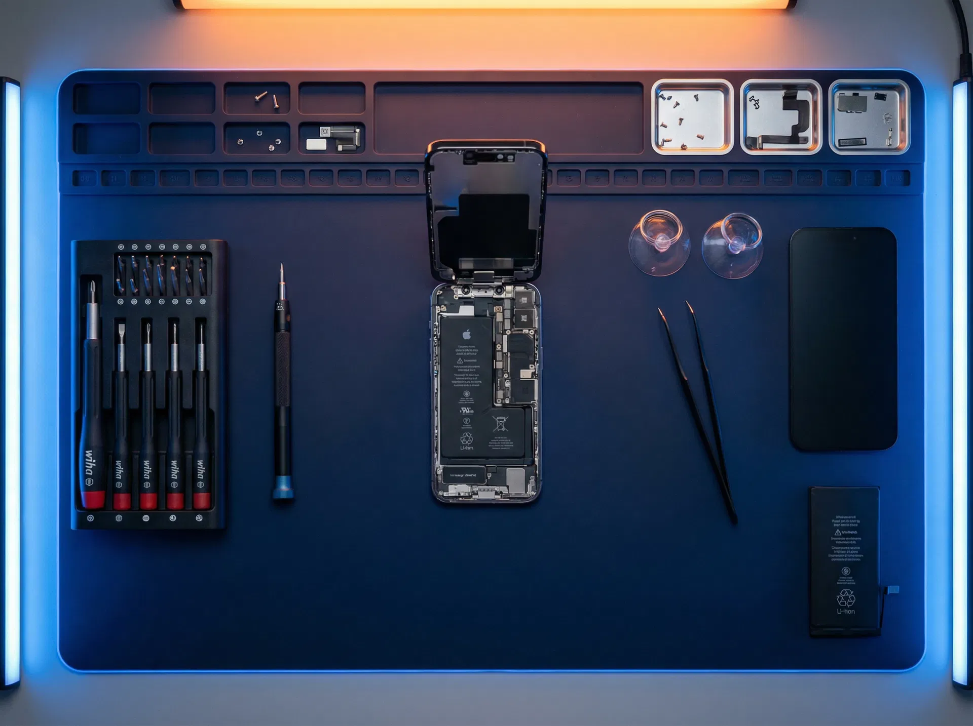 Professional repair workspace