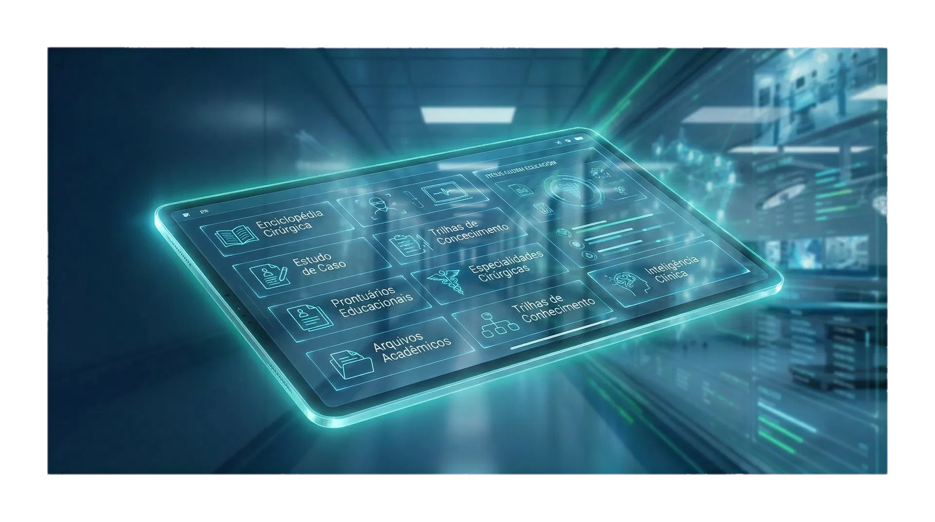 Ecossistema digital da SINACE com módulos para estudo de caso, enciclopédia cirúrgica e arquivos acadêmicos