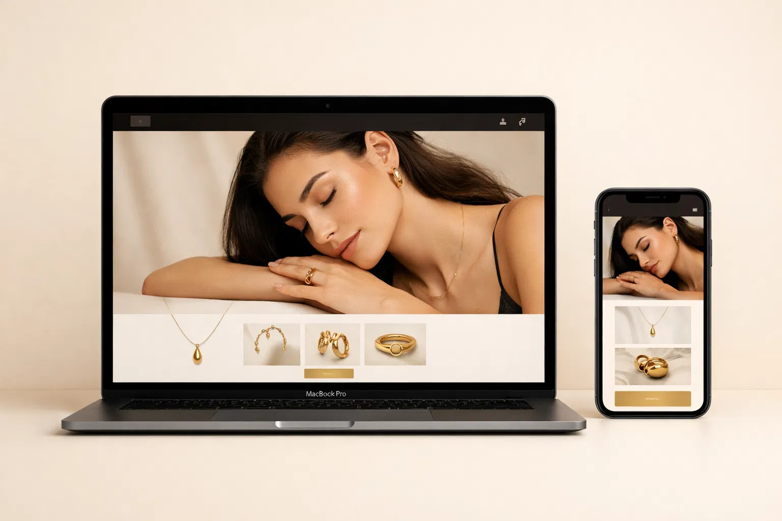 Premium Shopify store design mockup