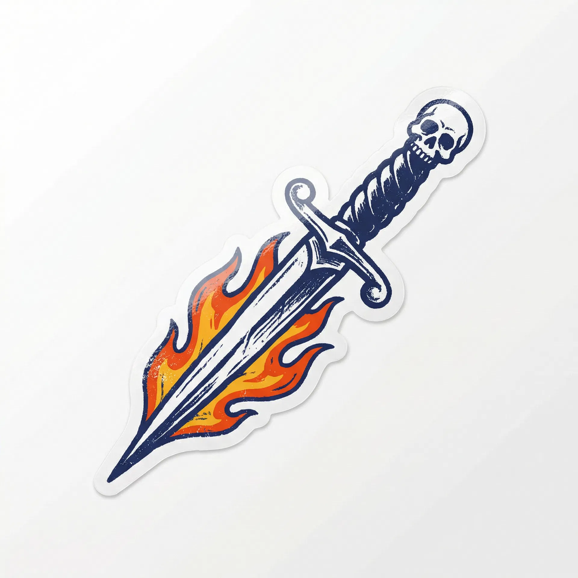 Guerrero Flaming Dagger Sticker