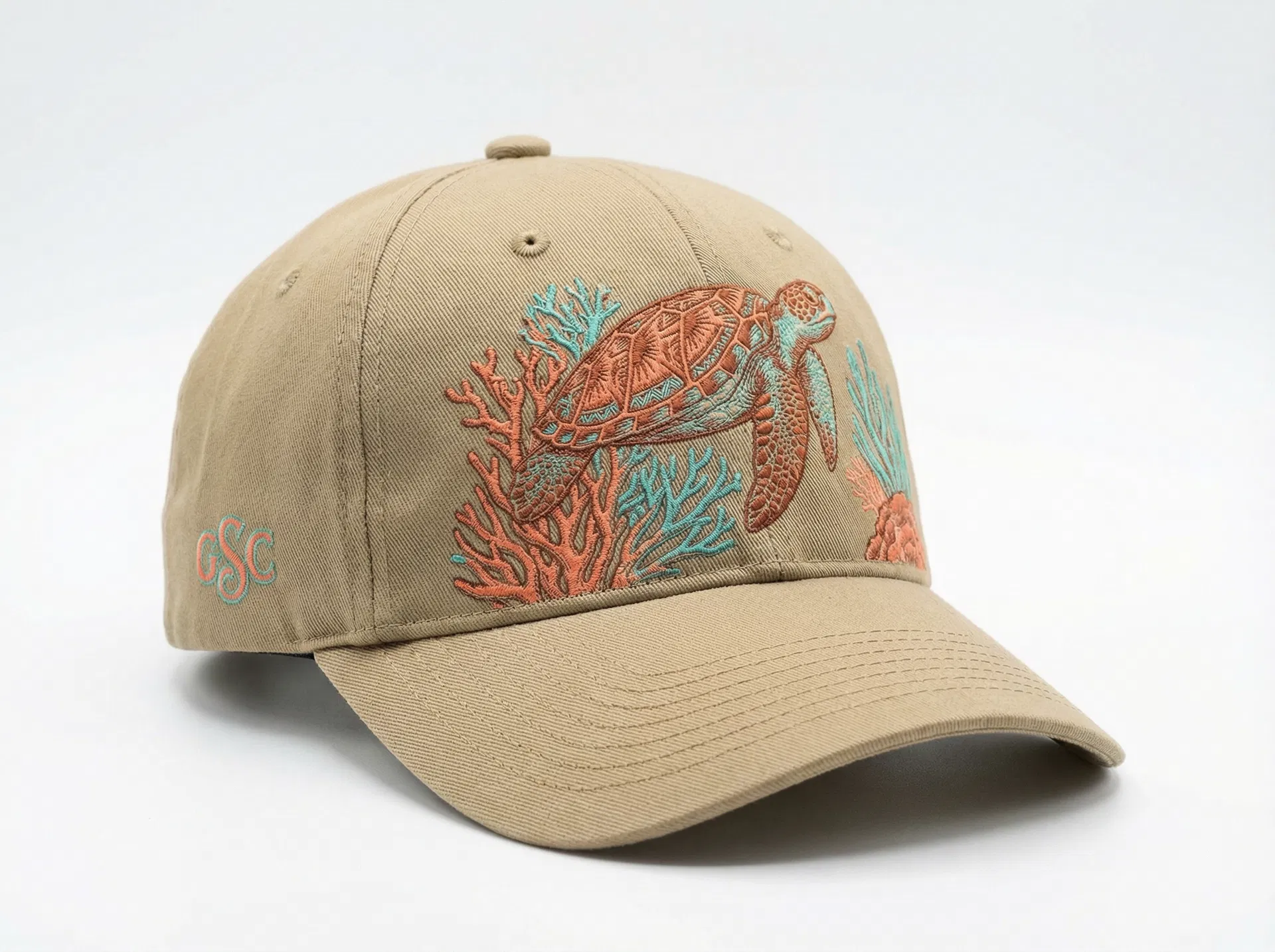 Coral Kingdom Embroidered Dad Hat